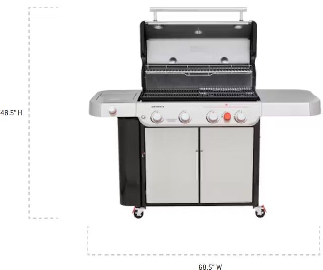 Weber® Genesis 4-Burner Stainless Steel Freestanding Liquid Propane Grill-1