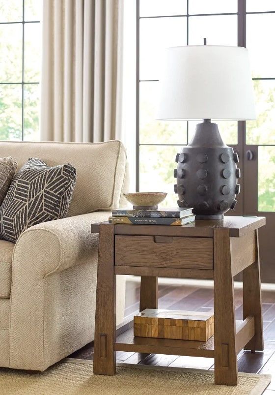Hammary® Thornton Auburn Rectangular Drawer End Table-1