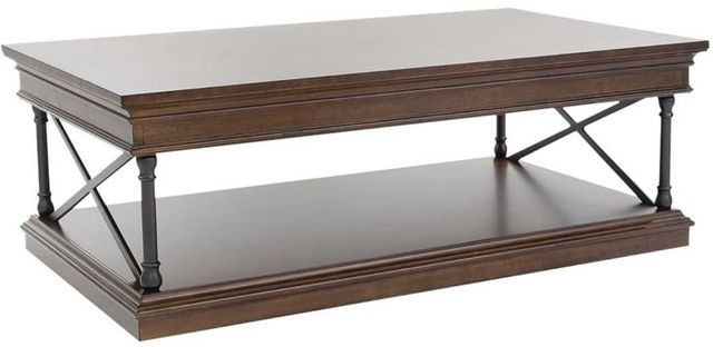 Liberty Furniture Tribeca Black/Cordovian Brown Cocktail Table-0