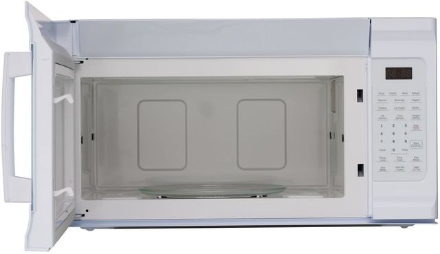 GE 30" 1.6 Cu. Ft. White Over the Range Microwave-1