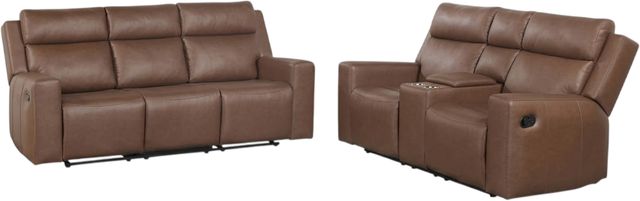 Steve Silver Co. Barron 2-Piece Brown Manual Reclining Sofa Set-0