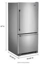 Maytag® 30" 18.7 Cu. Ft. Fingerprint Resistant Stainless Steel Bottom Freezer Refrigerator-2