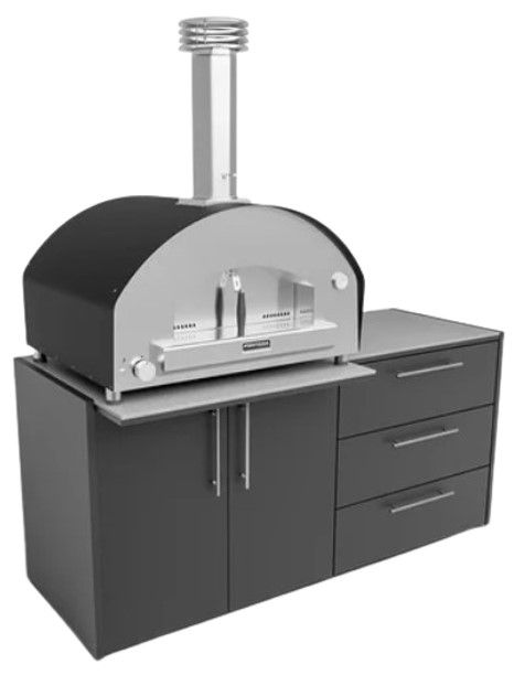 Fontana Forni Margherita 31" Gray Pizza Oven-2