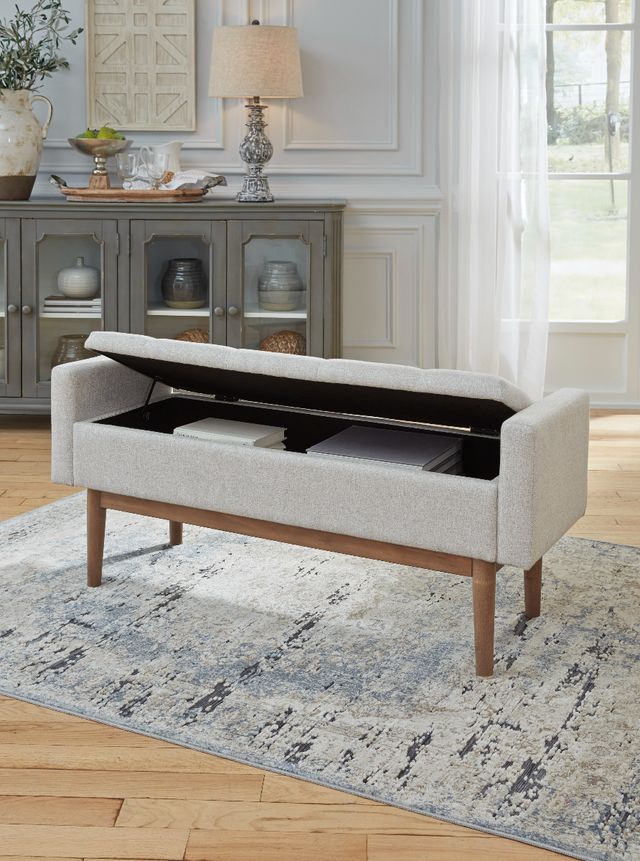 Signature Design by Ashley® Briarson Beige/Brown Storage Bench-7