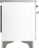Ilve® Majestic III 36" White Pro Style Induction Range with Triple Glass Door and Chrome Trim-4