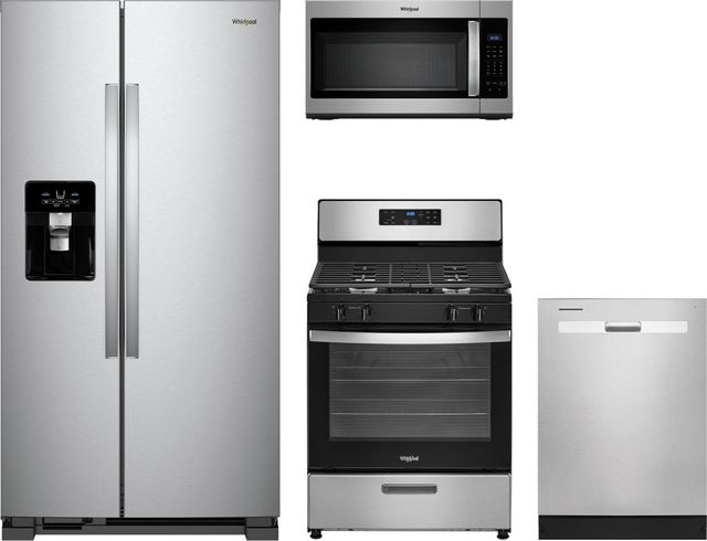 Whirlpool® 4 Piece Stainless Steel Gas Kitchen Package-0