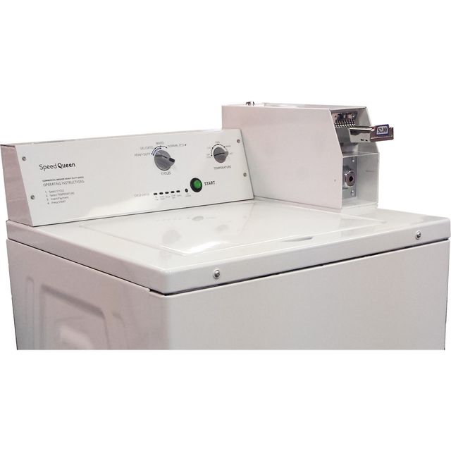 Speed Queen Commercial 2.9 Cu. Ft. Coin-Equipped Top-Load Washer - White-1