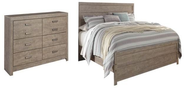 Signature Design by Ashley® Culverbach 2-Piece Gray King Panel Bed Set-0