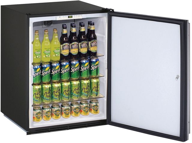 U-Line® ADA Series 5.3 Cu. Ft. Black Compact Refrigerator-1