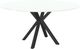 Amisco Customizable Asterisk 60" Round Dining Table with 0.5" White Glass Top-0