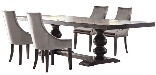 Coaster® Phelps 5-Piece Antique Noir/Gray Dining Set-0