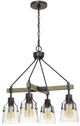 Cal® Lighting & Accessories Aosta Beige/Iron Chandelier with Bubbled Glass Shades-0