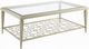 ACME Furniture Zaba Glass Top Coffee Table with Silver Base-0