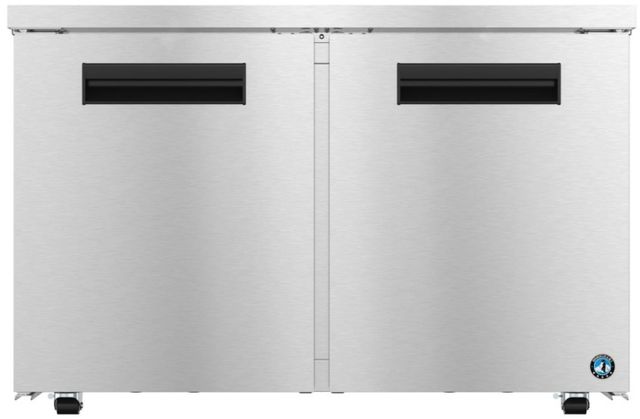 Hoshizaki Steelheart® 48" 12 Cu. Ft. Stainless Steel Two Section Undercounter Low Profile Freezer with Stainless Doors-0