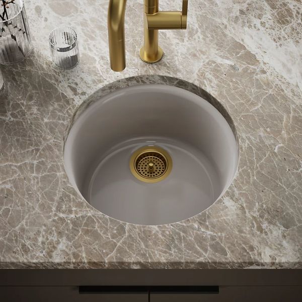 KOHLER® Porto Fino™ Truffle 19" Top/Undermount Single-Bowl Bar Sink-1