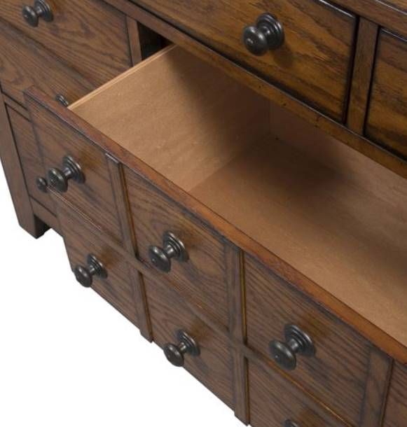 Liberty Furniture Grandpas Cabin Aged Oak Dresser-4