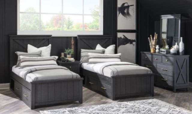 Legacy Classic Flatiron Midnight Black Youth Twin Panel Bed-1