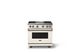 Viking® 5 Series 36" Pure White Pro Style Gas (NG) Range with Brushed Brass Trim-3