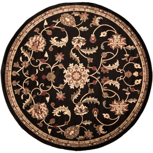 Surya Riley Black 8' Round Rug-0