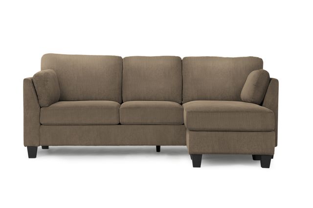 Monarch Specialties Inc. Fjord-41 Light Brown Sofa Lounger and Reversible Chaise-0