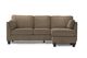 Monarch Specialties Inc. Fjord-41 Light Brown Sofa Lounger and Reversible Chaise-0