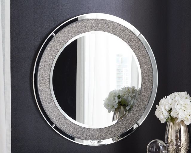 Signature Design by Ashley® Kingsleigh Silver Round Accent Mirror-2