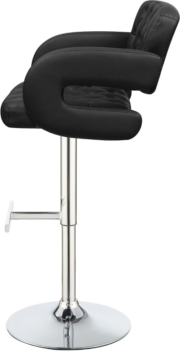 Coaster® Brandi Black/Chrome Adjustable Stool-6