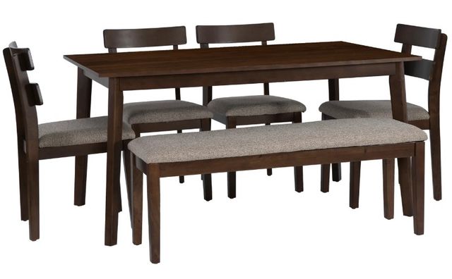 Powell® Daly 6-Piece Brown/Sand Dining Set-0