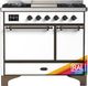Ilve® Majestic III 40" Custom Pro Style Dual Fuel Liquid Propane Range with Solid Door and Burnished Trim-0
