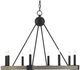 Currey & Company Burgos Antique Black/Gray Chandelier-1
