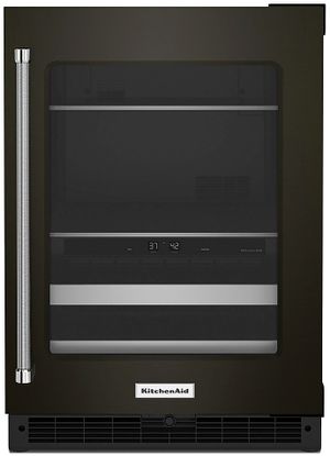 KitchenAid® 4.9 Cu. Ft. Black Stainless Steel Built-In Beverage Center