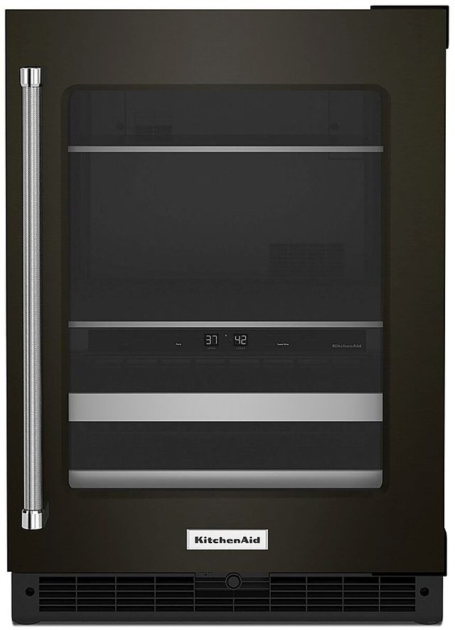KitchenAid® 4.9 Cu. Ft. Black Stainless Steel Built-In Beverage Center