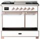 Ilve® Majestic III 40" White Pro Style Dual Fuel Natural Gas Range with Solid Door and Copper Trim-2