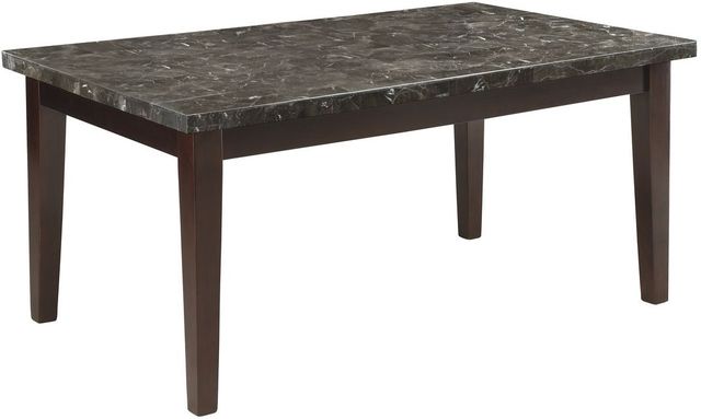 Homelegance® Decatur Dark Cherry Dining Table with Marble Top-0