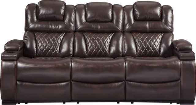 Signature Design by Ashley® Warnerton 2-Piece Chocolate Living Room Set with Power Reclining Sofa-1