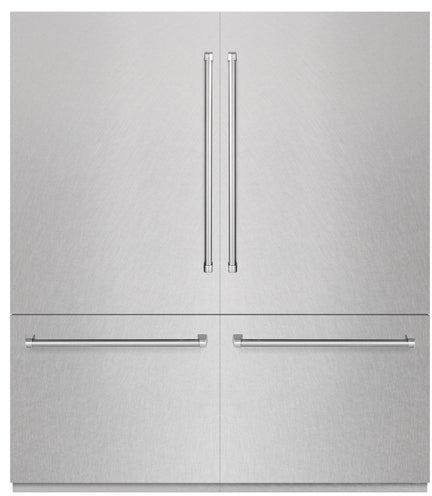 ZLINE 72" 39.6 Cu. Ft. Satin Stainless Steel Built In French Door Refrigerator-0