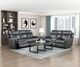 Homelegance® Kellen Smoky Gray Double Manual Reclining Loveseat with Center Console-1