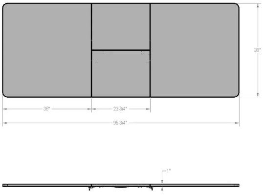 Amisco Customizable Richview 72" Dining Table with White Oak Veneer Top-2