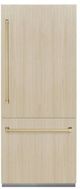 ZLINE Autograph Edition 36" 19.8 Cu. Ft. Panel Ready Built In Bottom Freezer Refrigerator with Champagne Bronze Accents-0