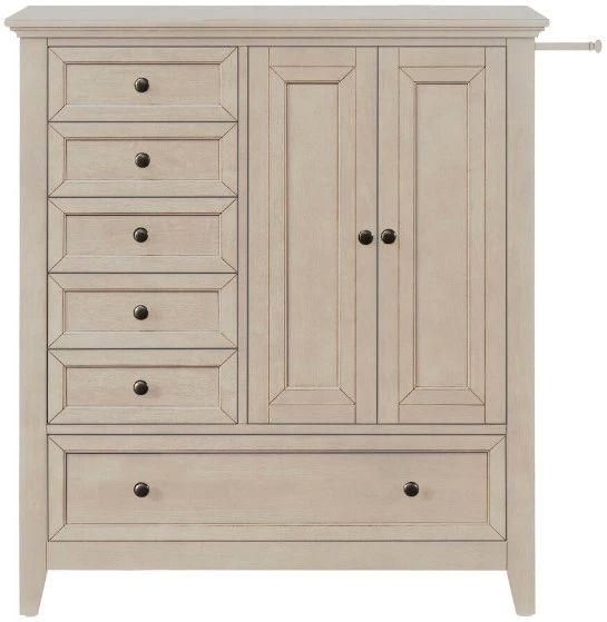 Intercon San Mateo Youth Rustic White Chifferobe-1
