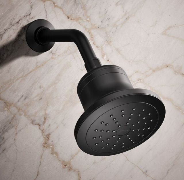 KOHLER® Cinq® Matte Black 1.75 GPM Round Single-Function Filtered Showerhead-1