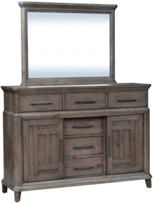 Liberty Furniture Artisan Prairie Dark Brown Dresser and Mirror-0