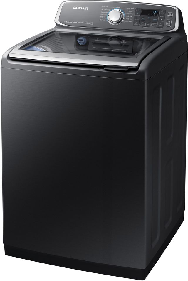 Samsung 5.2 Cu. Ft. Fingerprint Resistant Black Stainless Steel Top Load Washer-1