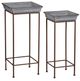 A & B Home Shelburne 2-Piece Copper/Dove Gray Plant Stand Set-0