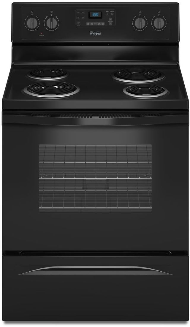 Whirlpool® 29.88" Black Free Standing Electric Range-0