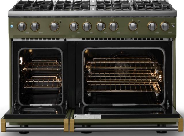 Viking® 5 Series 48" Martini Pro Style Gas (LP) Range with Brushed Brass Trim-1