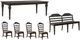 Liberty Furniture Paradise Valley 6-Piece Saddle Brown/Tobacco Rectangular Dining Table Set-0