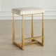Uttermost® Midas Antique Gold/Driftwood Counter Stool-1