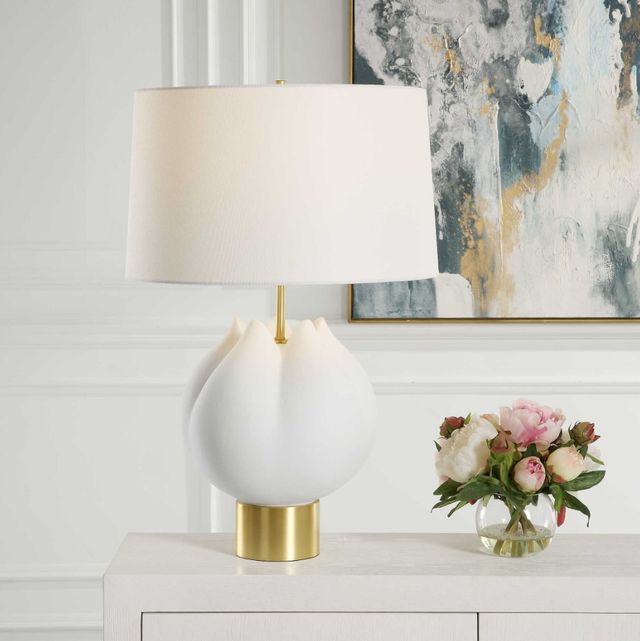 Uttermost® In Bloom White Table Lamp-1