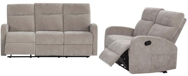Coaster® Hamilton 2-Piece Sand Manual Reclining Sofa Set-1